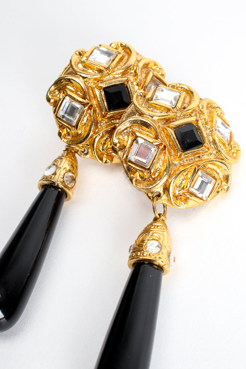 Vintage Craft Baroque Mirrored Teardrop Earrings at Recess Los Angeles