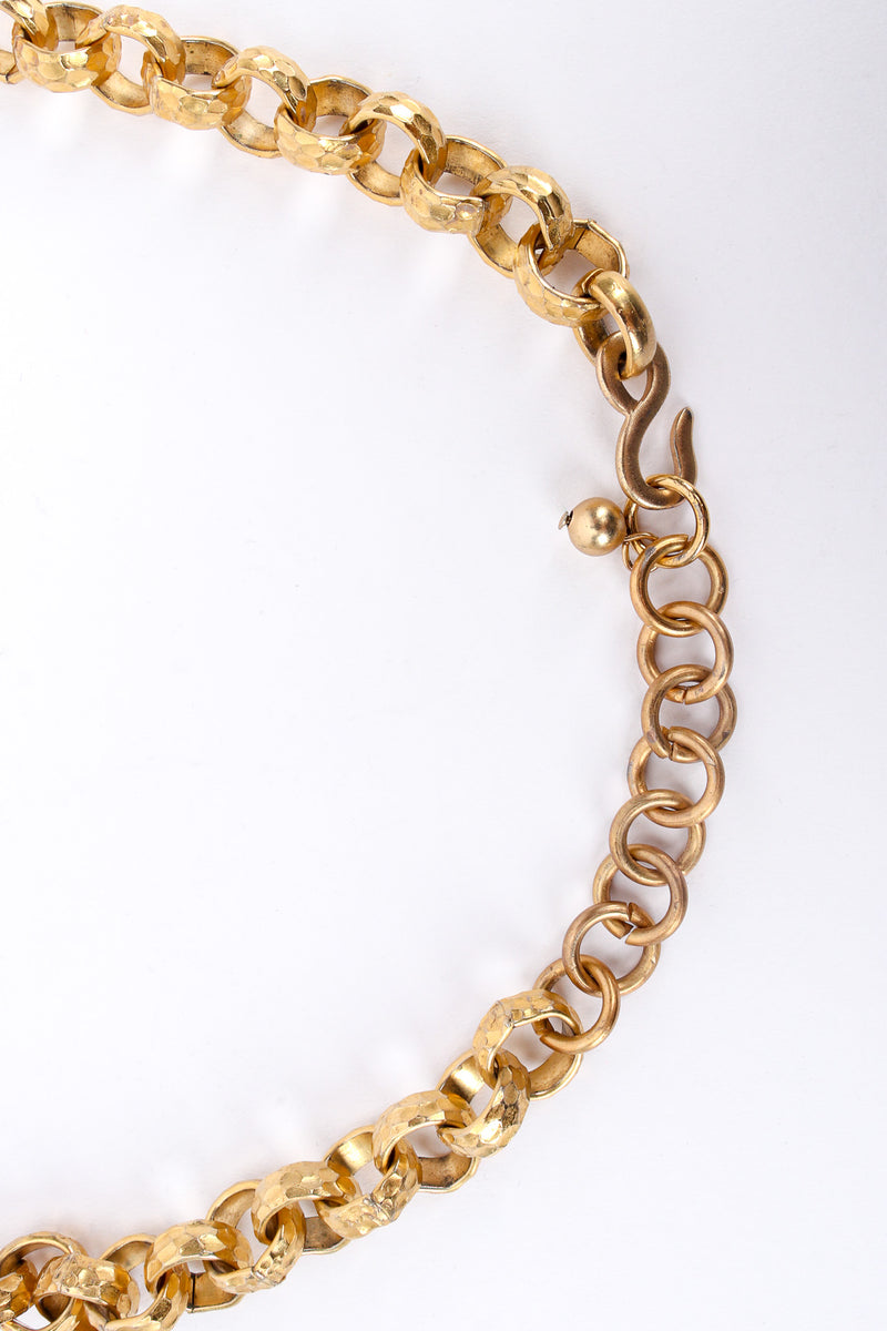 Vintage Craft Multi-Colored Gem Framed Necklace hook clasp @ Recess LA
