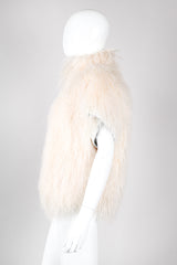 Recess Los Angeles Vintage Mongolian Lamb Silky Fur Leather Rocker Vest