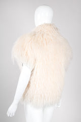 Recess Los Angeles Vintage Mongolian Lamb Silky Fur Leather Rocker Vest