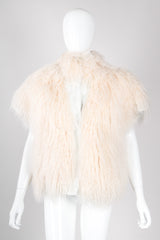 Recess Los Angeles Vintage Mongolian Lamb Silky Fur Leather Rocker Vest