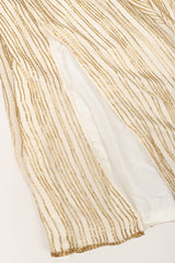 Recess Los Angeles Vintage Creative Creations Beaded Silk Elephant Collar Drop Waist Gown