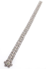 Vintage Crystal Rhinestone Silver Metal Mesh Belt at Recess Los Angeles