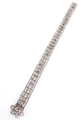 Vintage Crystal Rhinestone Silver Metal Mesh Belt backside at Recess Los Angeles