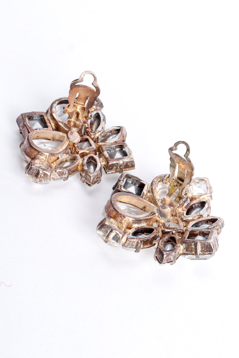 Vintage Cut Crystal Cluster Earrings clip back at Recess Los Angeles