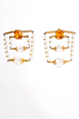 Vintage Trapeze Beaded Square Earrings at Recess Los Angeles