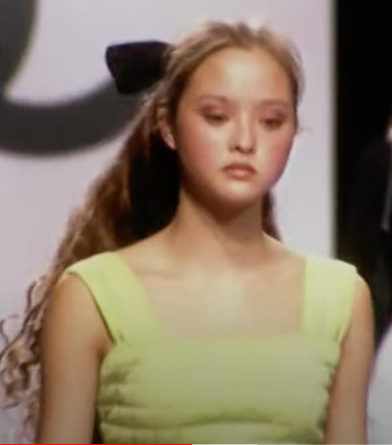 Vintage 2000 S/S Chanel Quilted Tank Top on runway model Devon Aoki  @ Recess Los Angeles