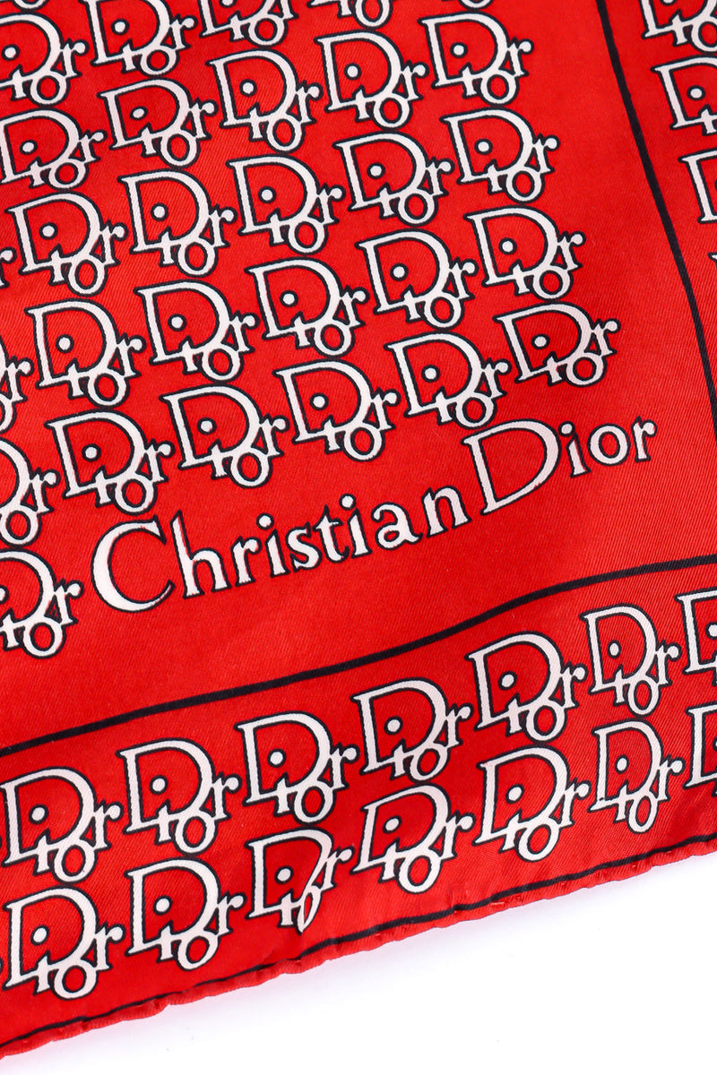 Signature logo monogram print silk scarf by Christian Dior signature @recessla