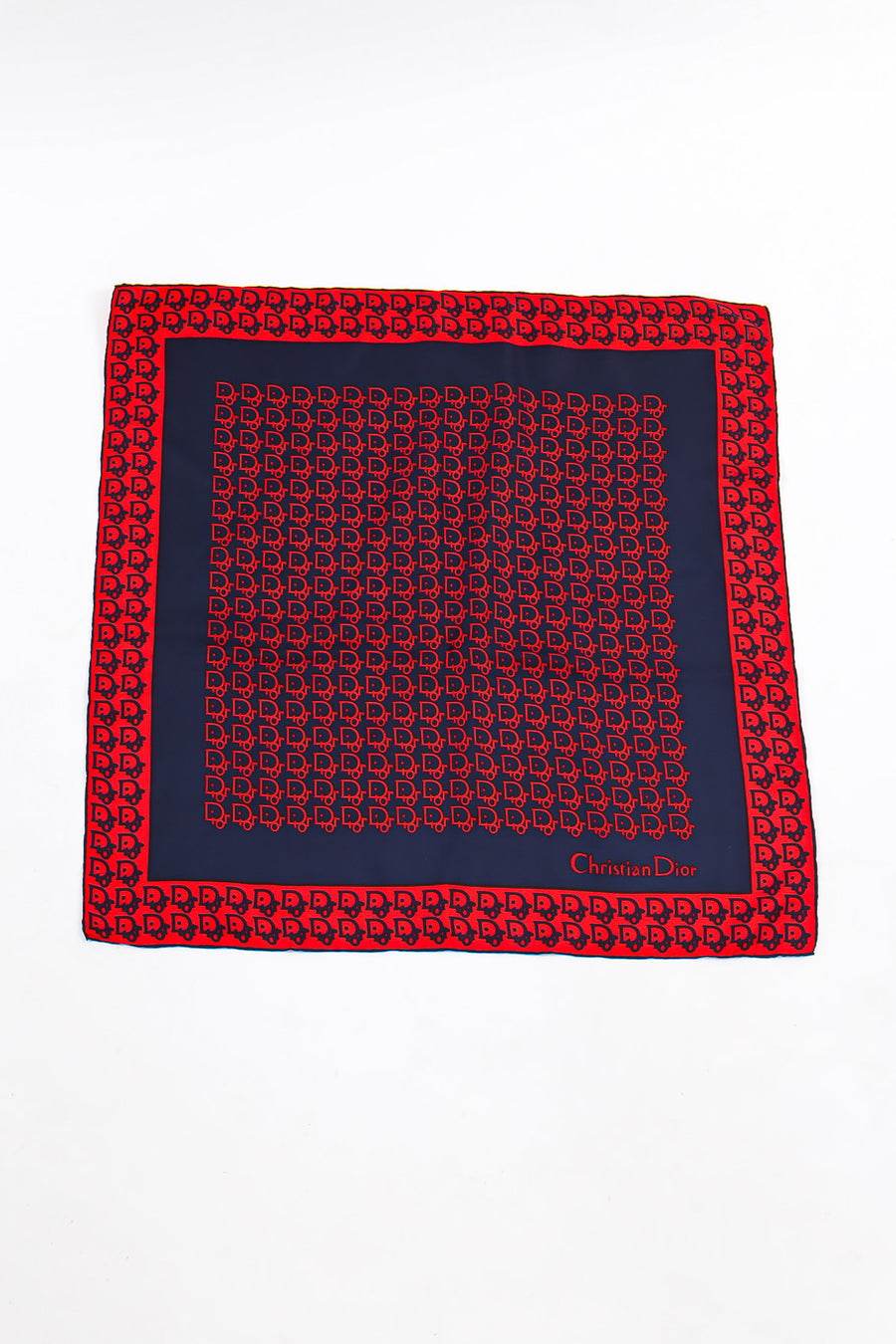 Vintage Christian Dior Contrast Monogram Silk Scarf – Recess