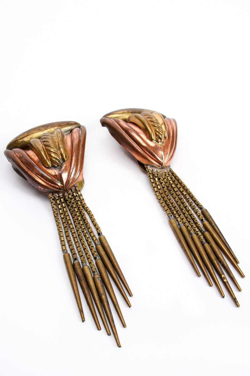 Vintage Diva Brass Dagger Fringe Earrings at Recess Los Angeles