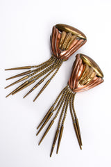 Vintage Diva Brass Dagger Fringe Earrings at Recess Los Angeles