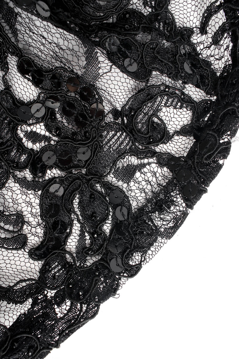 Vintage DKNY Donna Karan Lace Sequin Beaded Sheer Pant lace hem @ Recess LA
