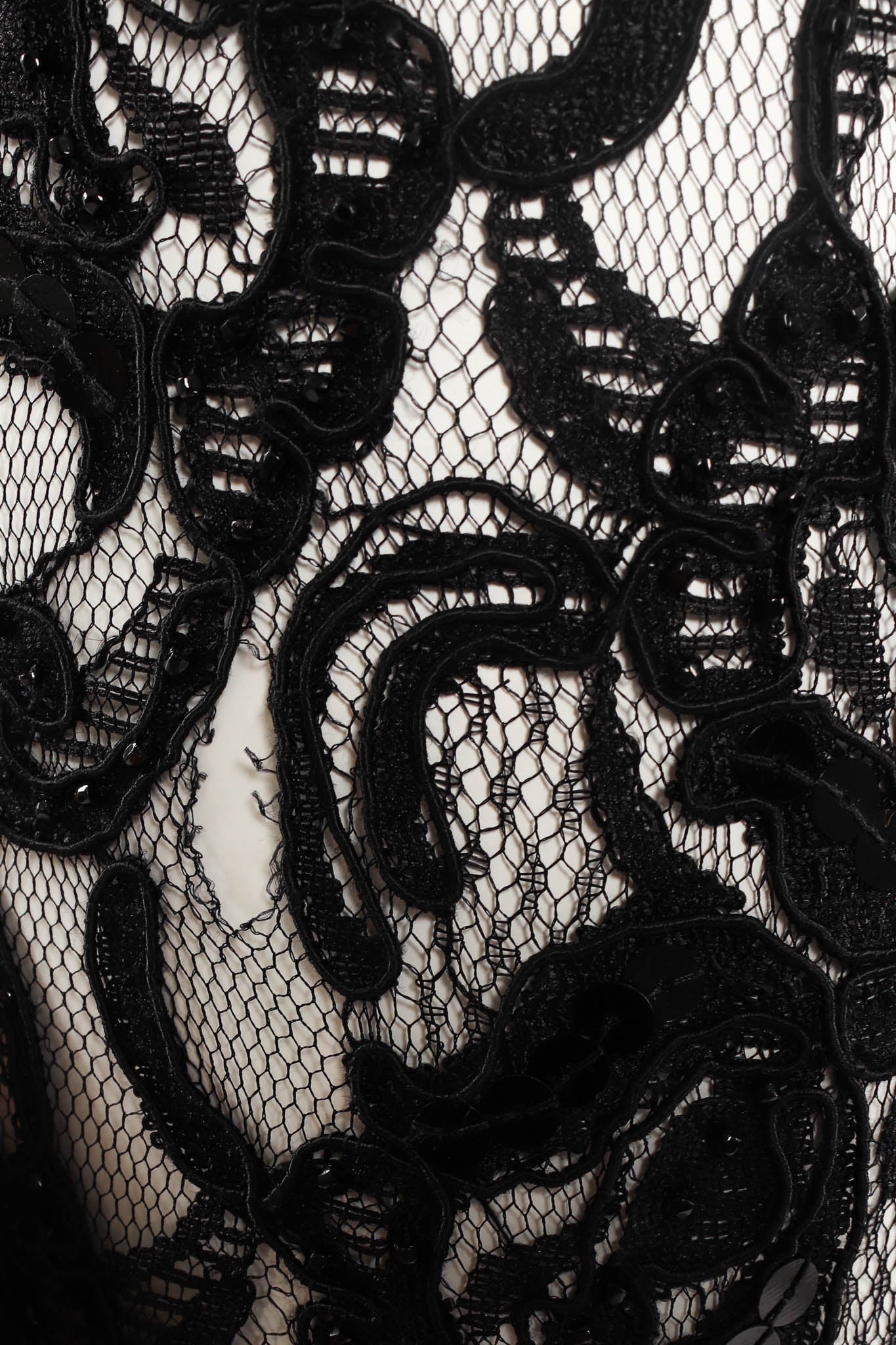 Vintage DKNY Donna Karan Lace Sequin Beaded Sheer Pant hole @ Recess LA