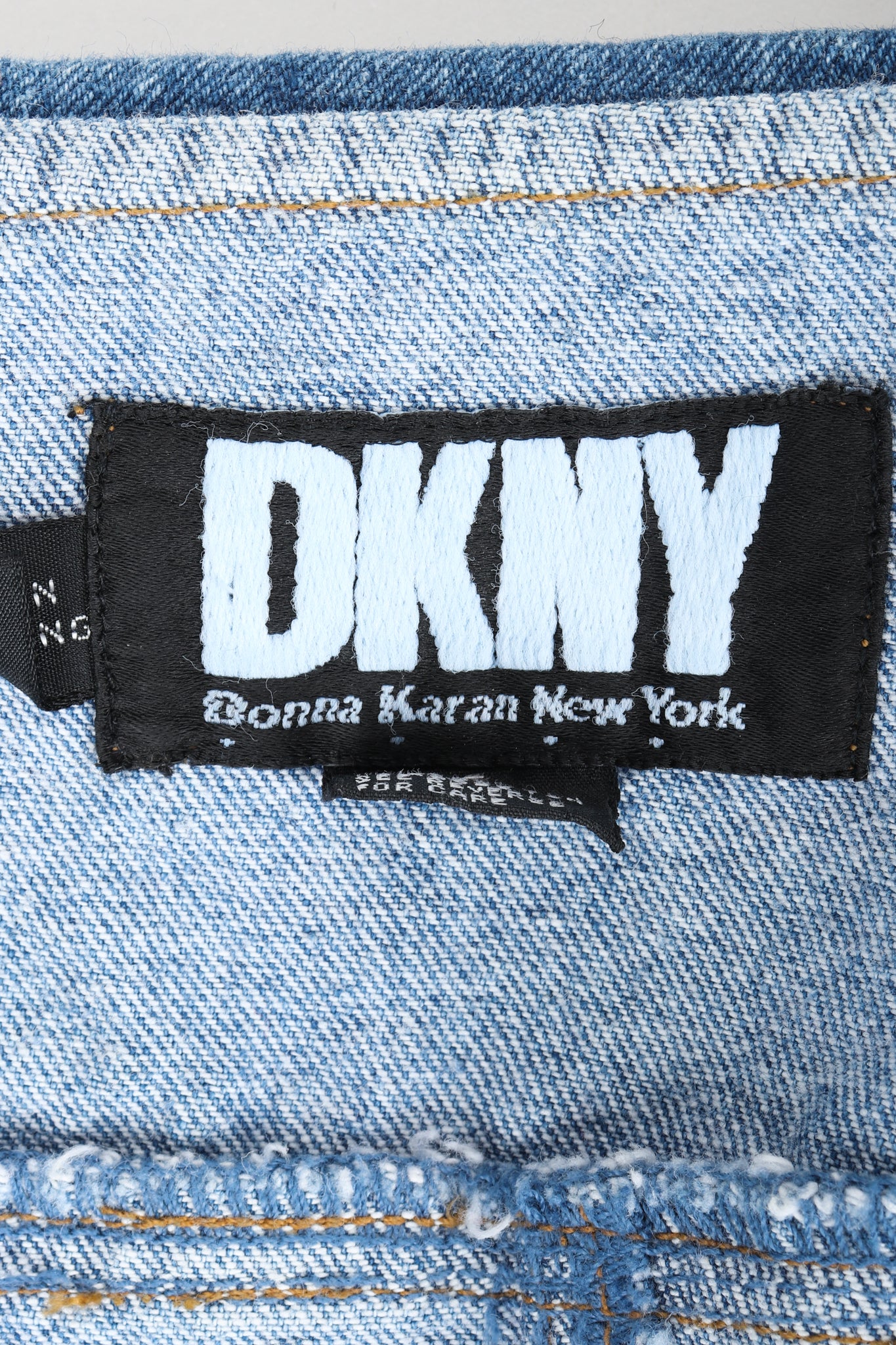 Vintage Donna Karan DKNY Pearl Denim Jacket label at Recess Los Angeles