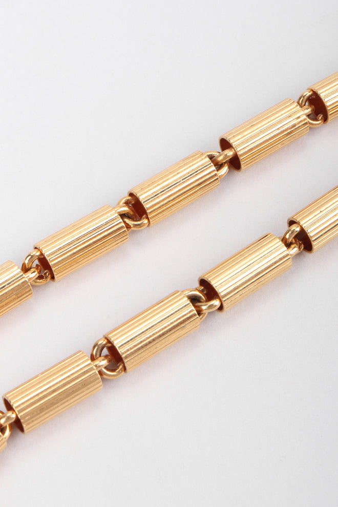 Recess Los Angeles Vintage Oscar de la Renta Art Deco Bibb Waterfall Necklace and Earring Set