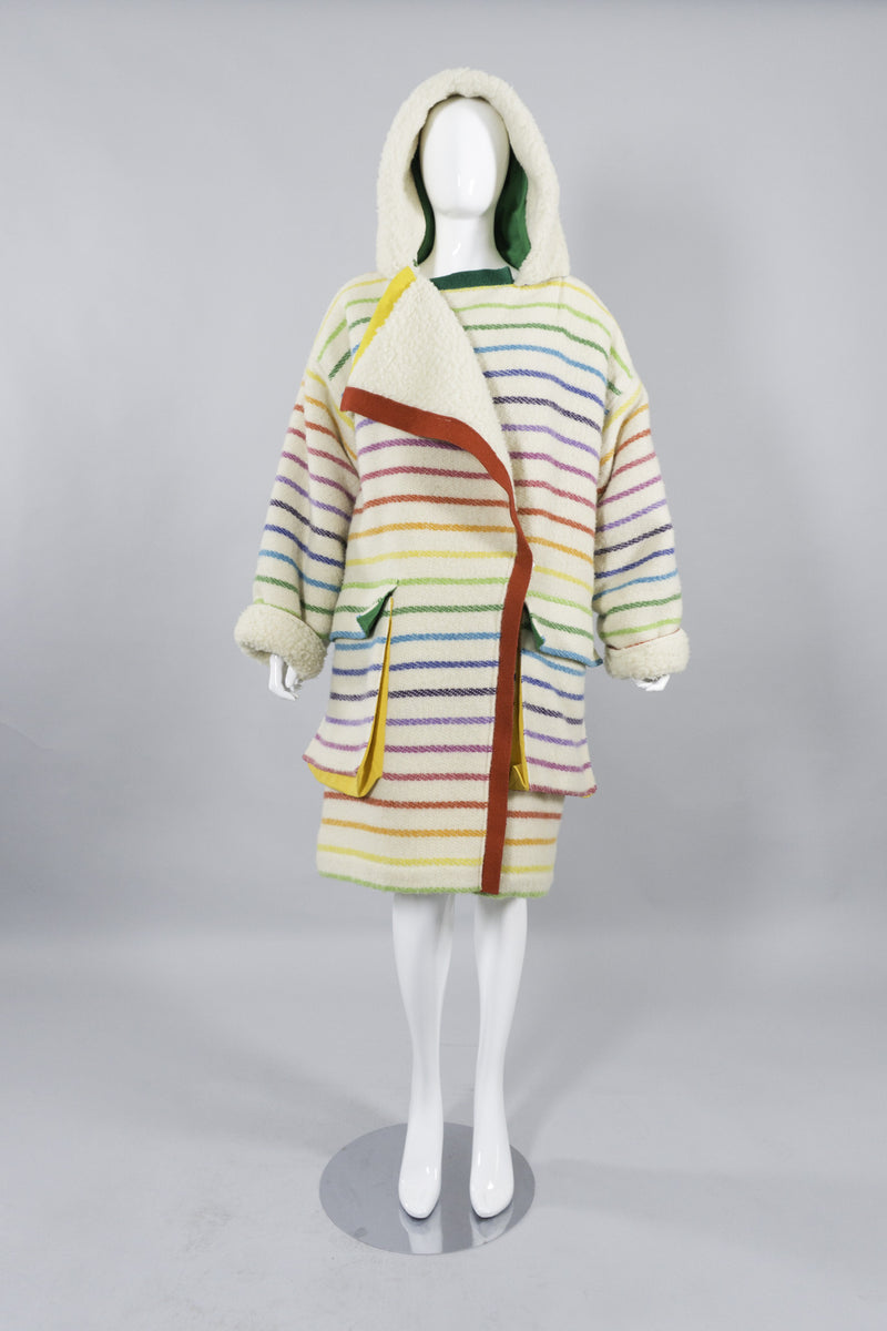 Jean Charles De Castelbajac Rainbow Coat Hooded