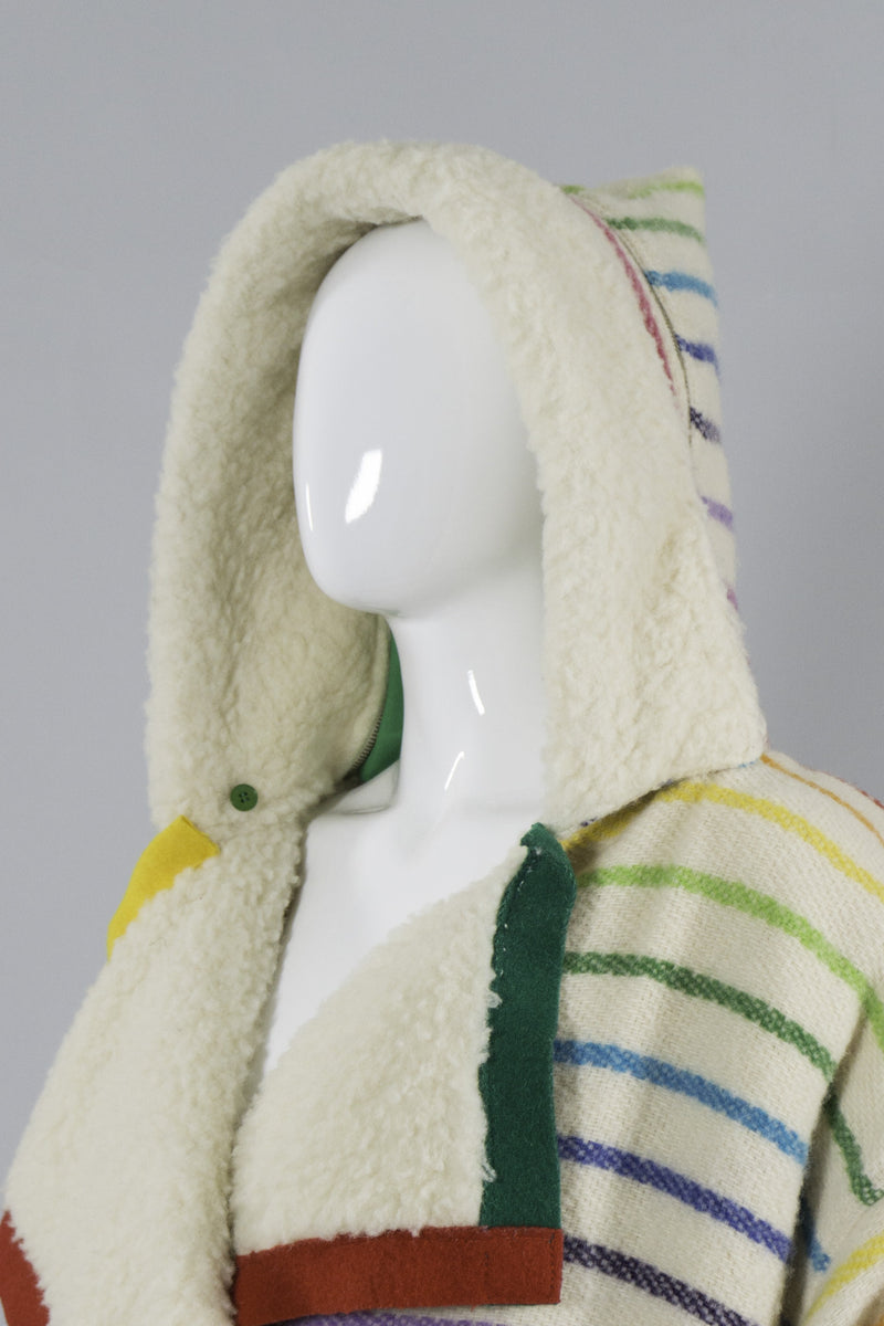 Jean Charles De Castelbajac Rainbow Coat Hood2