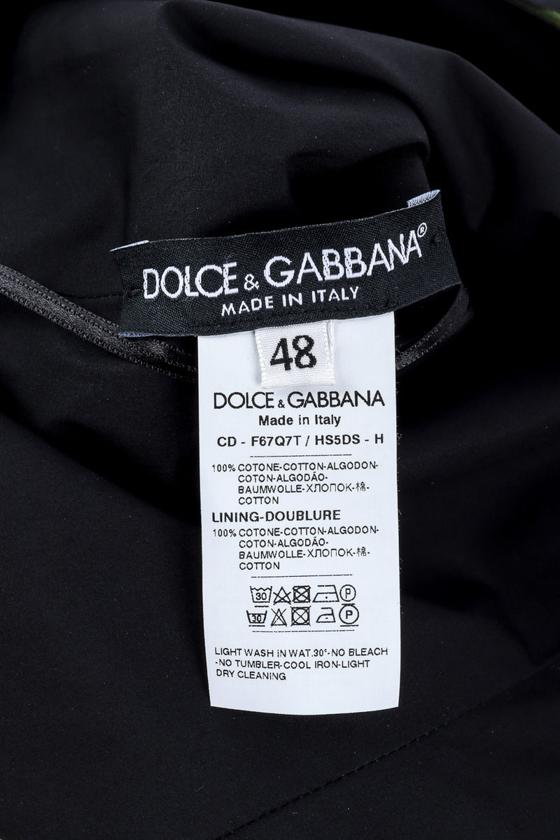 Dolce & Gabbana floral tea dress designer label, size and fabric content @recessla