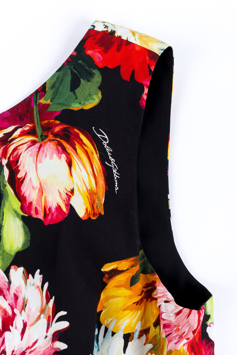 Dolce & Gabbana floral tea dress sleeveless detail @recessla