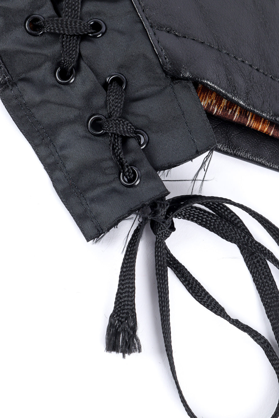 Dolce & Gabbana leather panther jacket unraveling lace detail @recessla