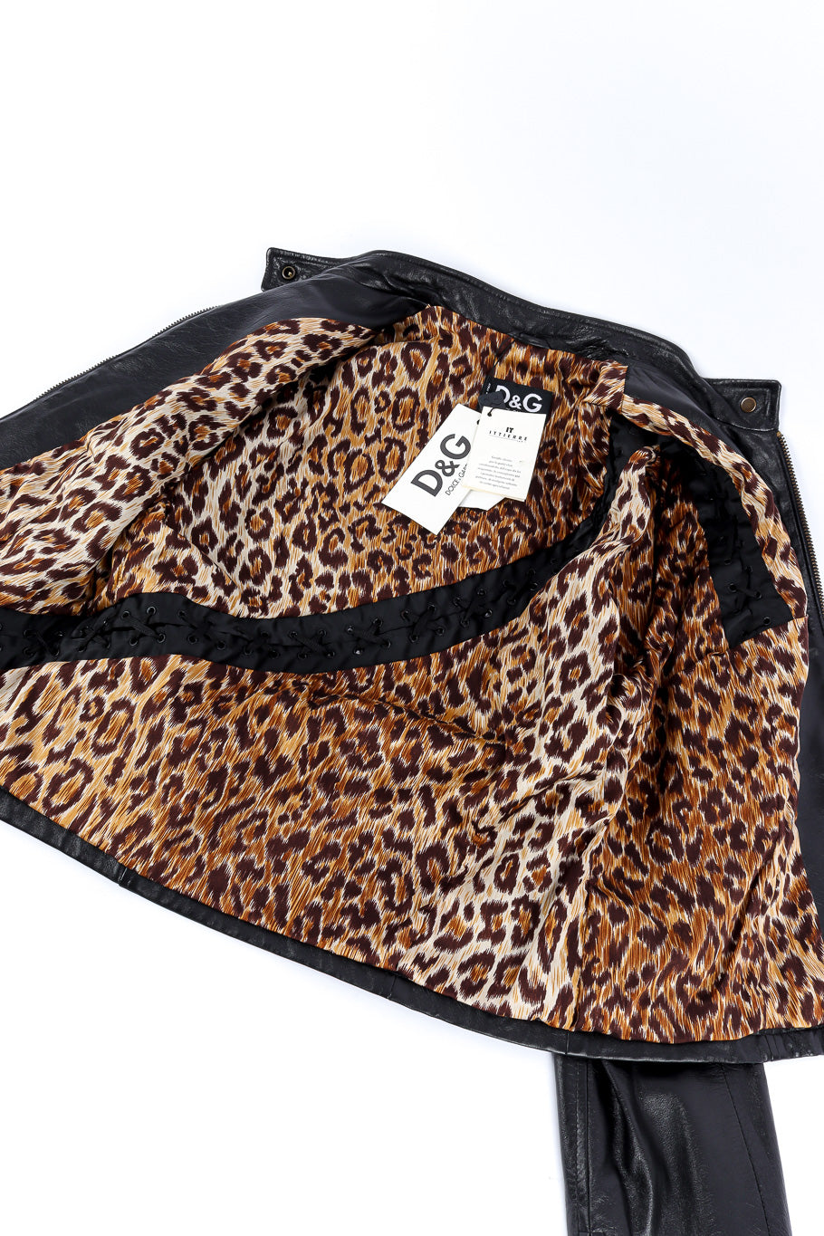 Dolce & Gabbana leather panther jacket lining detail @recessla