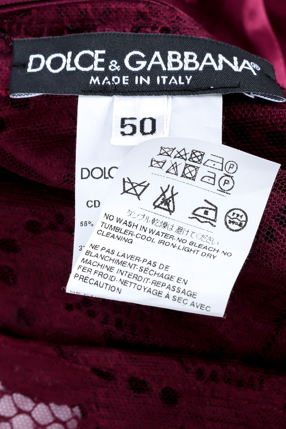 Dolce & Gabbana sleeveless midi dress designer tag and size @recessla