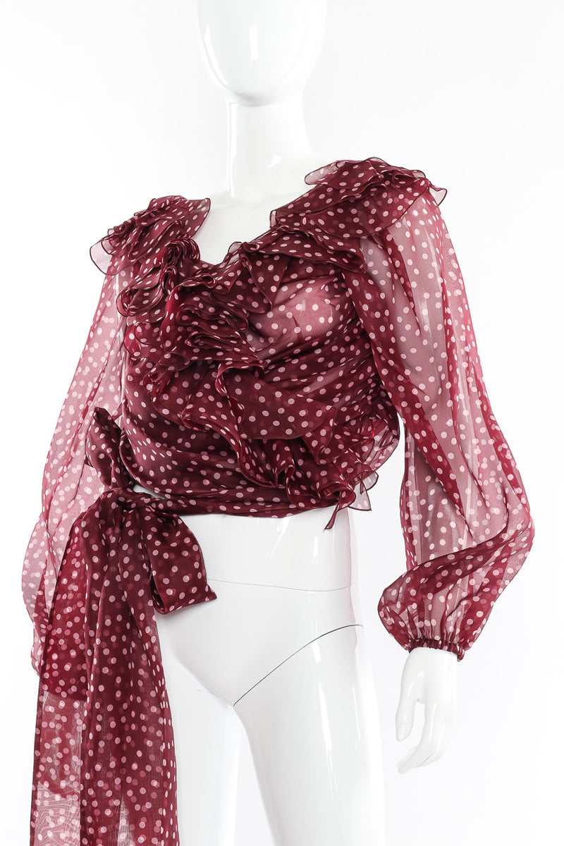 Dolce & Gabbana organza wrap blouse on mannequin @recessla