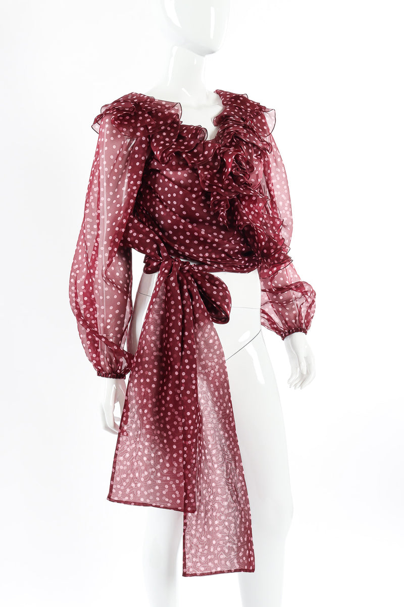 Dolce and Gabbana Organza Ruffle Wrap Blouse – Recess