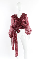 Dolce & Gabbana organza wrap blouse on mannequin @recessla