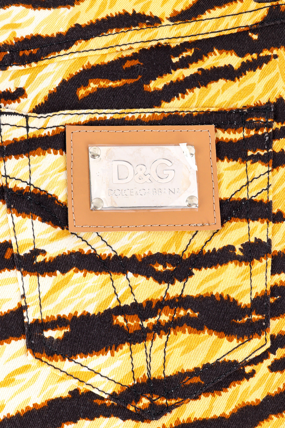Dolce & Gabbana cotton animal skirt designer silver plaque  @recessla