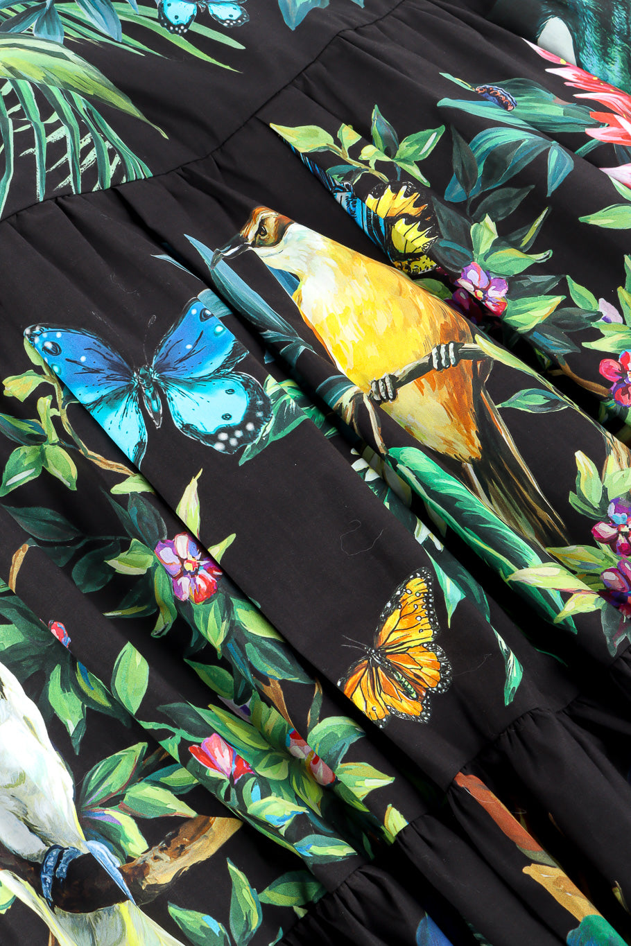 Dolce & Gabbana tiered jungle skirt fabric print details @recessla