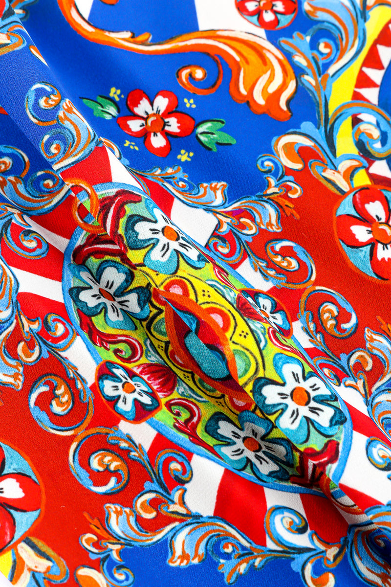 Dolce & Gabbana multicolor printed skirt fabric details @recessla