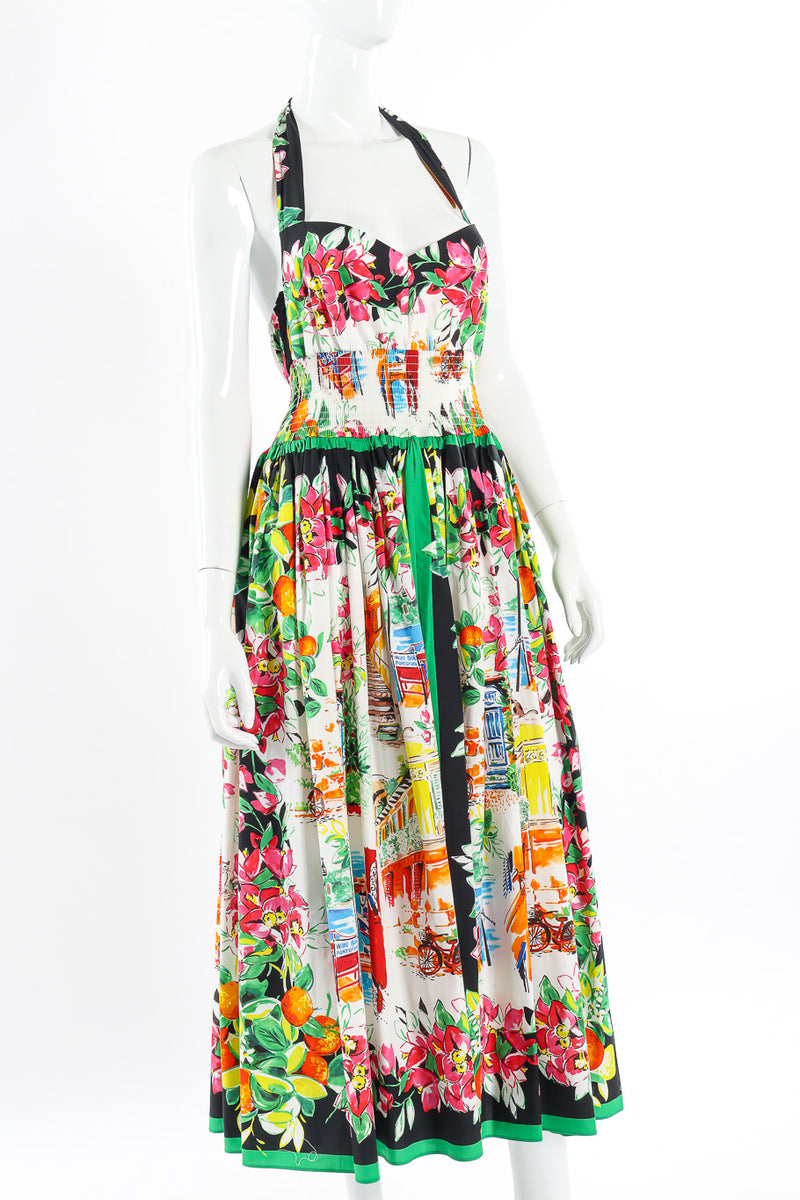 Dolce and Gabbana Halter Pleated Portofino Dress – Recess