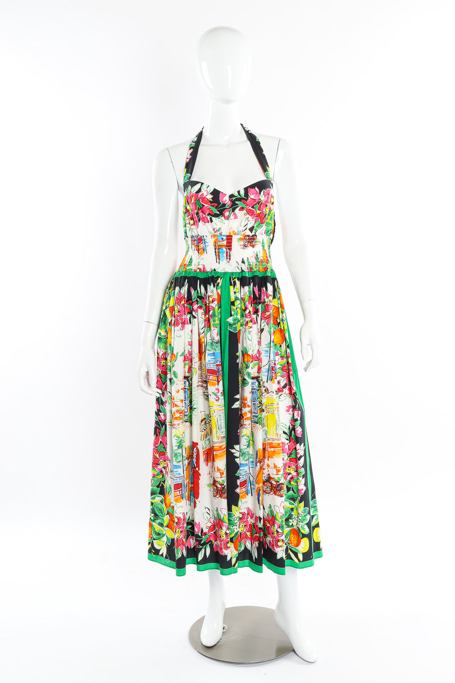 Dolce and Gabbana Halter Pleated Portofino Dress – Recess