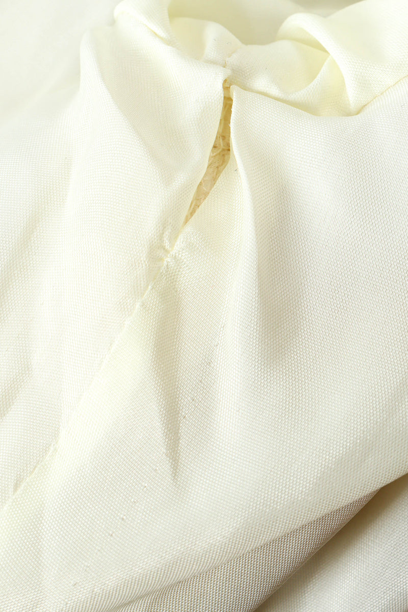 Vintage David Hayes Sequin & Beaded Ivory Dress R shoulder liner seam pucker @ Recess LA