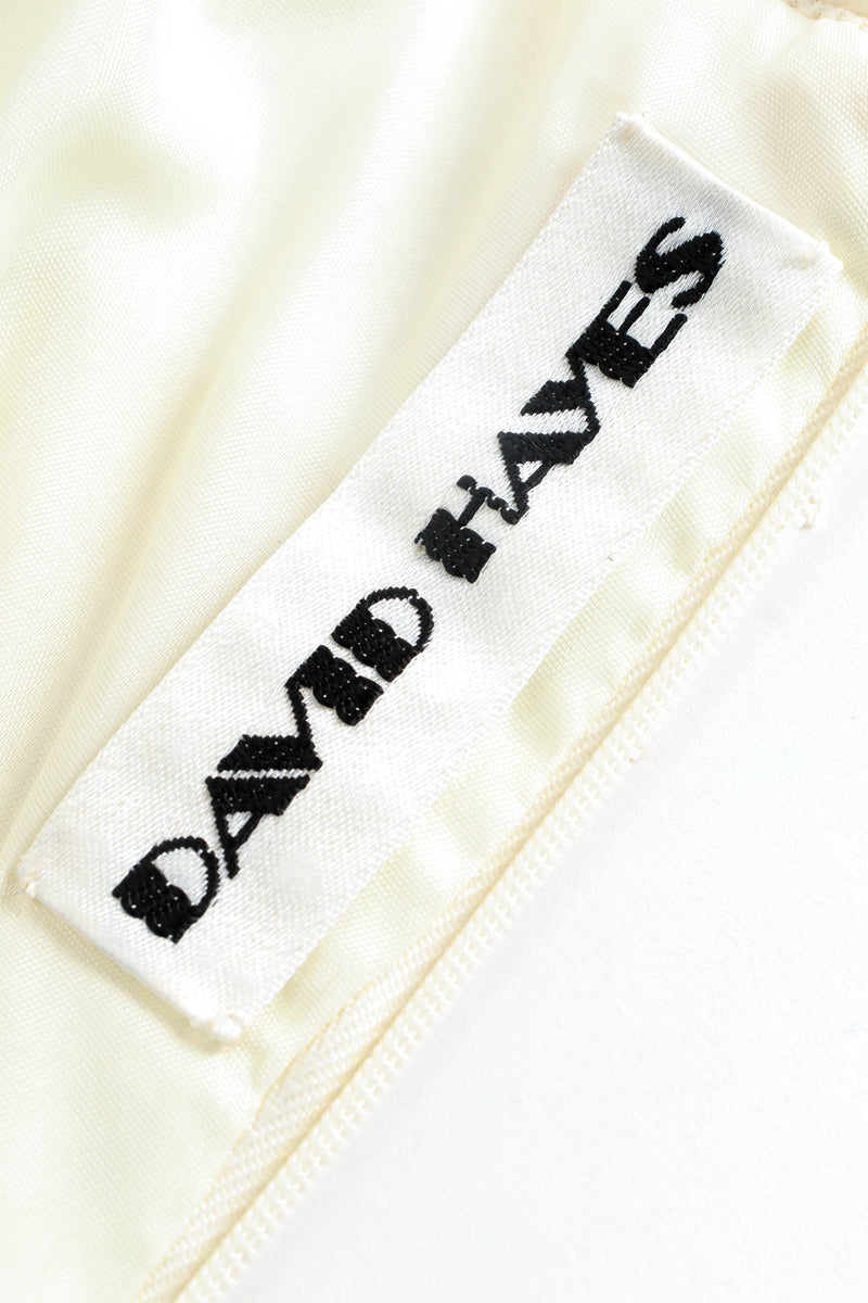 Vintage David Hayes Sequin & Beaded Ivory Dress tag @ Recess LA