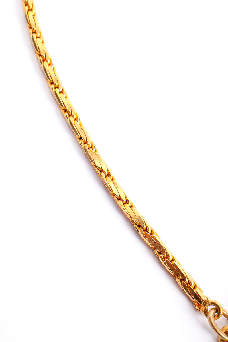 Vintage De Liguoro Jeweled Necktie Necklace  chain detail at Recess Los Angeles