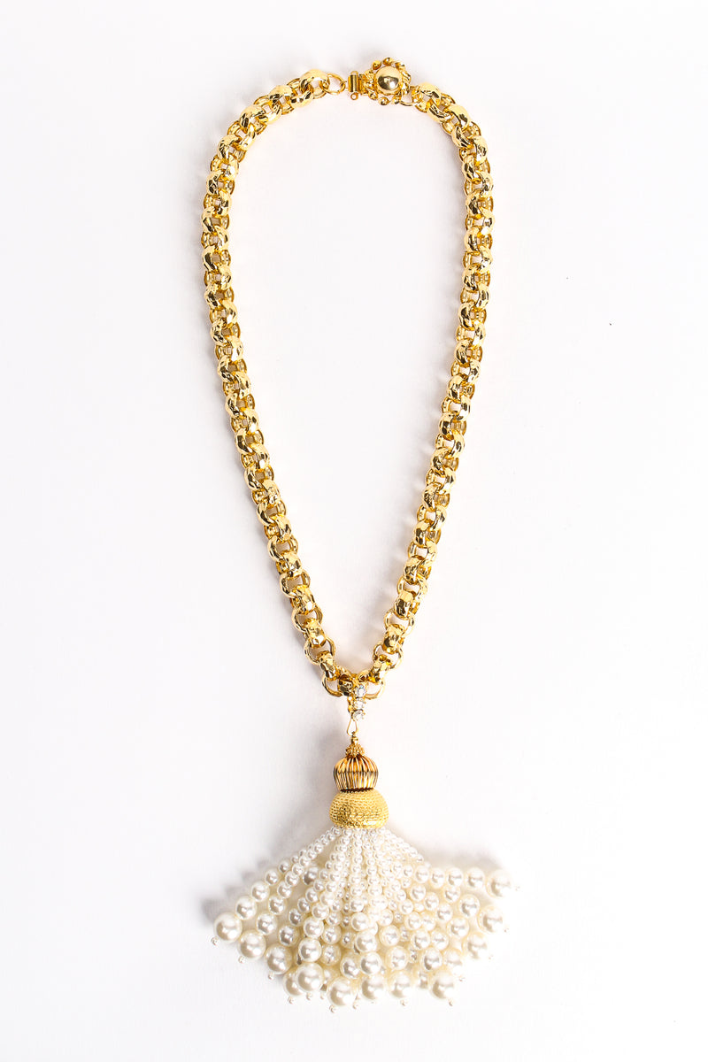 Vintage William deLillo Pearl Tassel Drop Necklace at Recess Los Angeles