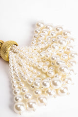 Vintage William deLillo Pearl Tassel Drop Necklace detail at Recess Los Angeles