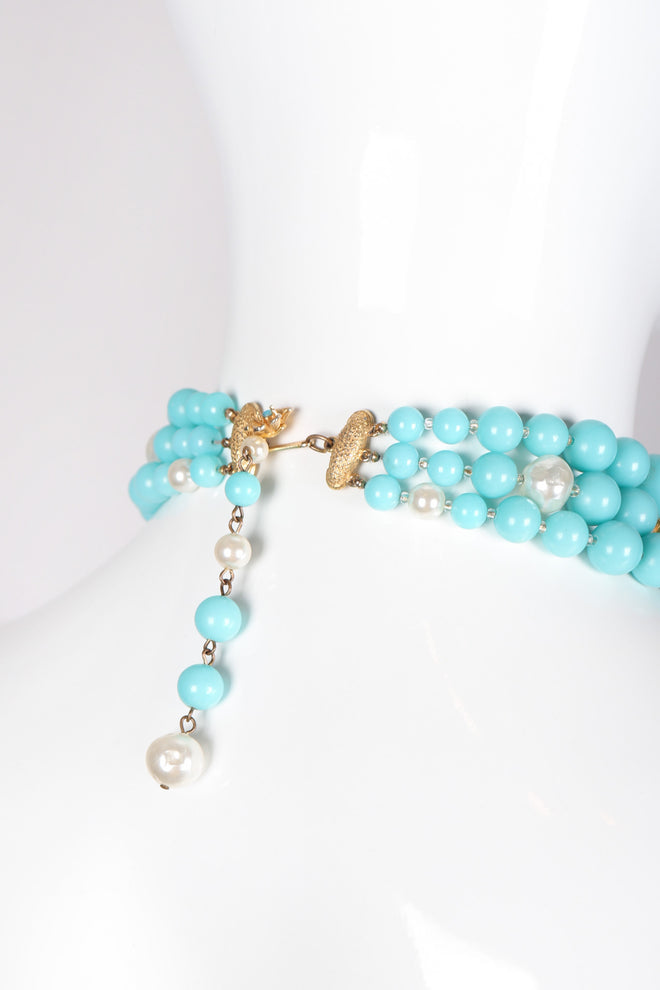 Recess Los Angeles Vintage De Mario Under The Sea Tiered Beaded Collar Choker Necklace