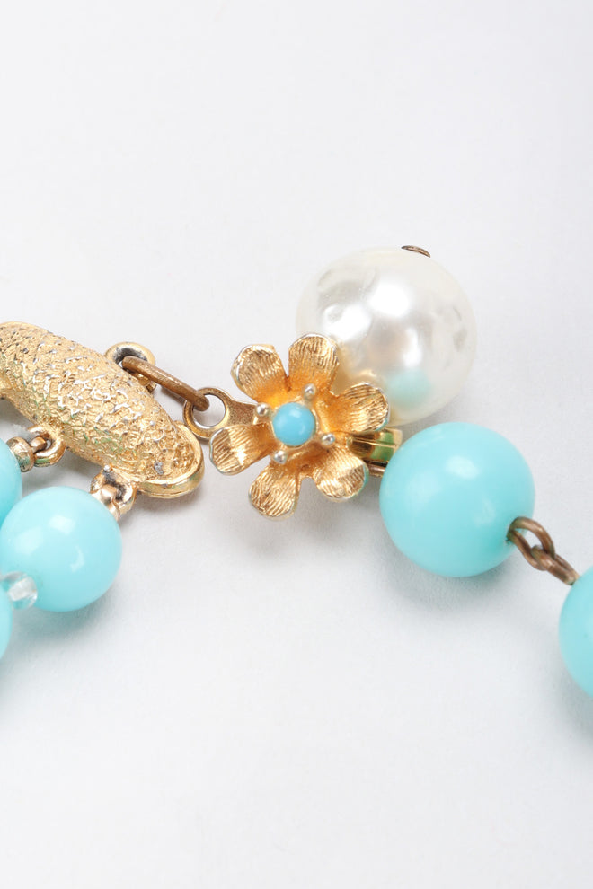 Recess Los Angeles Vintage De Mario Under The Sea Tiered Beaded Collar Choker Necklace
