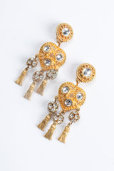 Vintage Deanna Hamro Heart Tassel Drop Earrings at Recess Los Angeles