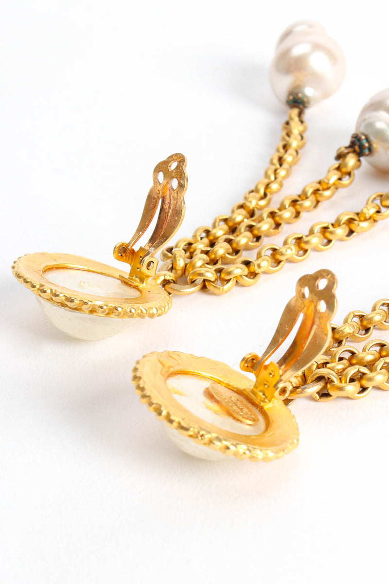 Vintage Deanna Hamro Baroque Pearl Cluster Earrings clip on open @ Recess Los Angeles