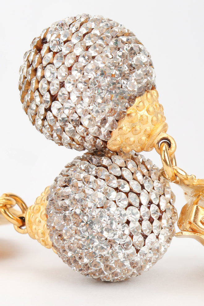 Recess Los Angeles Designer Consignment Resale Recycled Vintage Deanna Hamro Baroque Crystal Disco Ball Drop Earrings