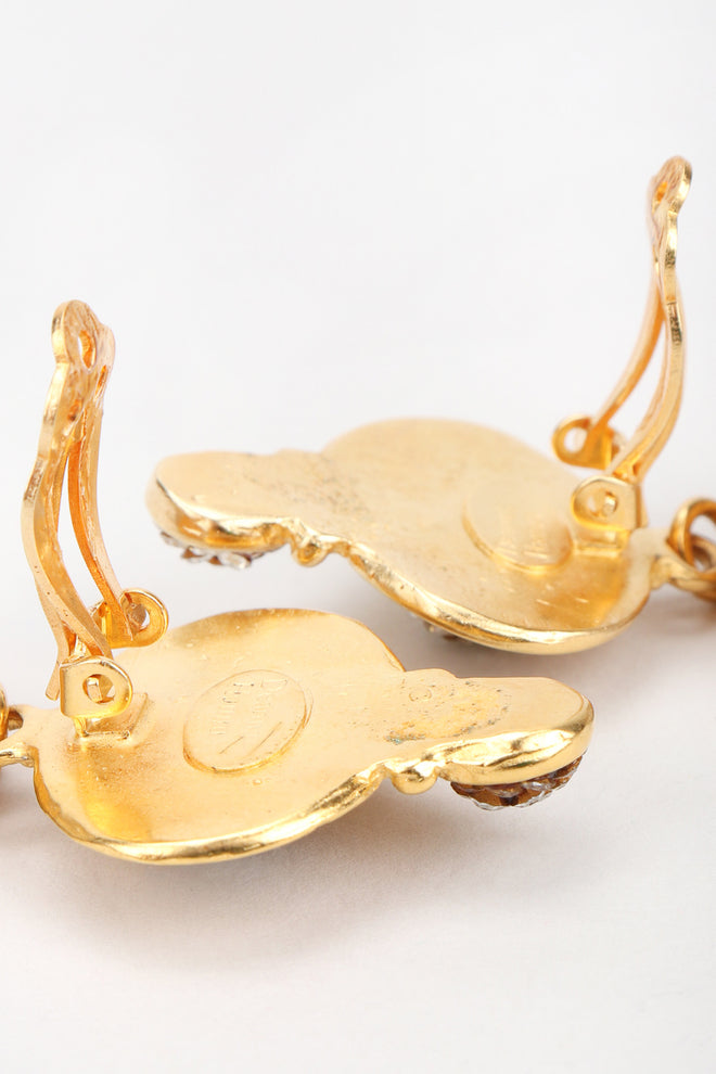 Recess Los Angeles Designer Consignment Resale Recycled Vintage Deanna Hamro Baroque Crystal Disco Ball Drop Earrings
