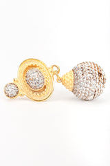 Recess Los Angeles Designer Consignment Resale Recycled Vintage Deanna Hamro Baroque Crystal Disco Ball Drop Earrings