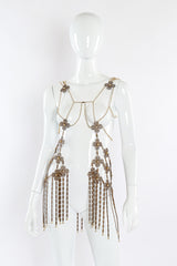 Vintage draped chain harness vest on Mannequin @recessla