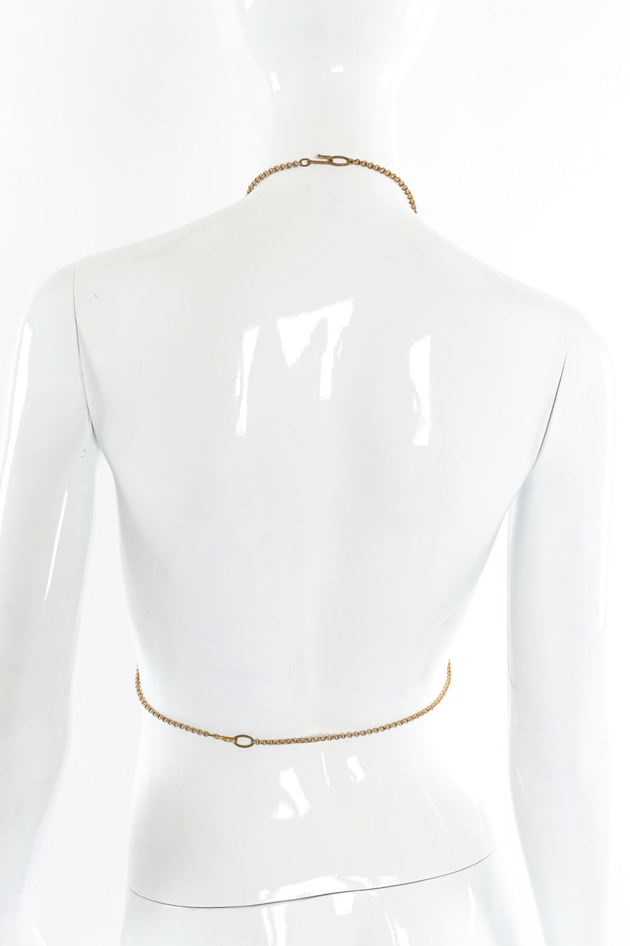 Vintage ring collar crystal draped harness mannequin back @recessla