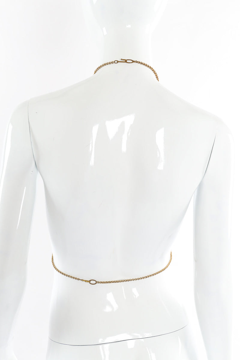 Vintage ring collar crystal draped harness mannequin back @recessla