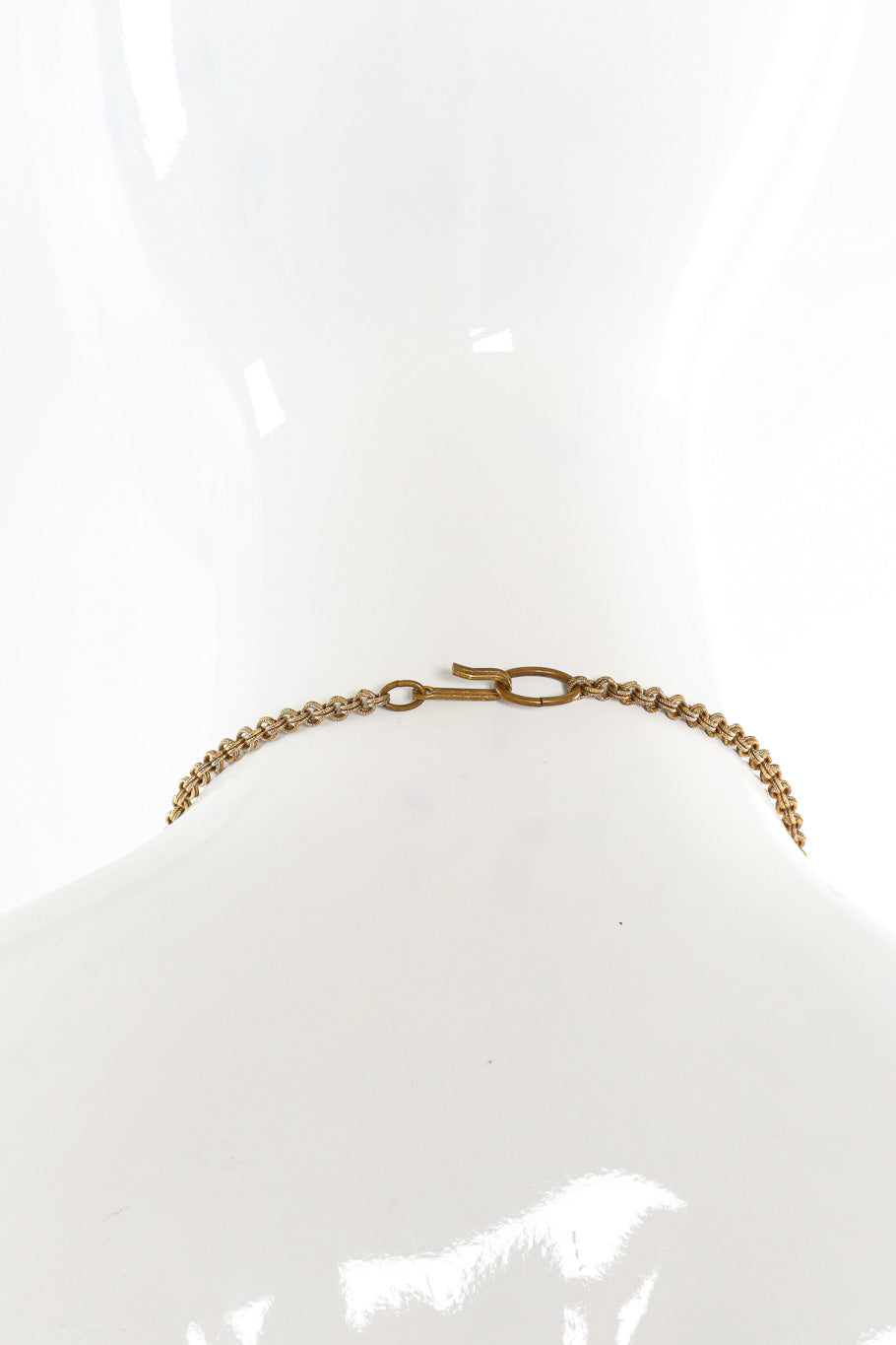 Vintage ring collar crystal draped harness back clasp @recessla